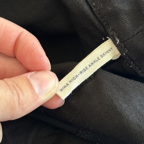 Rag & Bone Nina High-Rise Ankle Skinny Womens Sz 27 Jeans Black Exposed Zipper - Picture 5 of 13